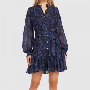 Nuovo mini abito a manica lunga da donna